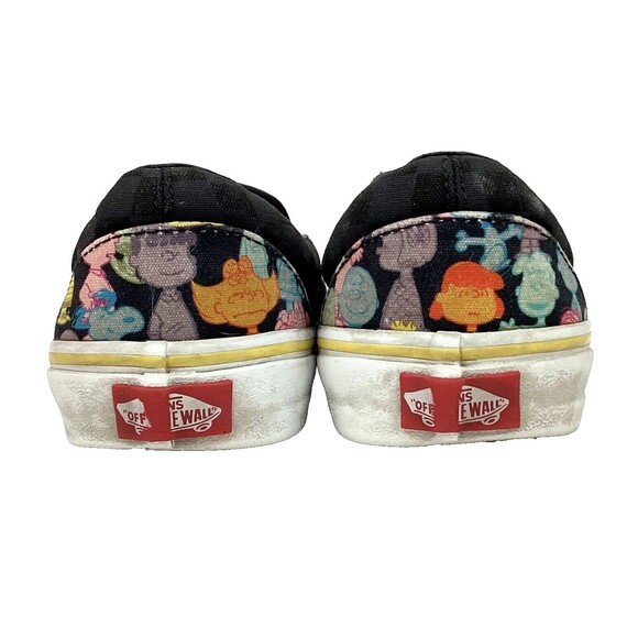 Vans-Charlie Brown-Men Sz 8- Colorful Characters-Black Checkered-Low Skate Shoes